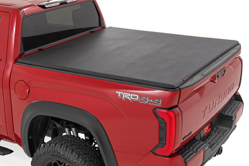 Rough Country Soft Tri - Fold Bed Cover for 2022 - 2026 Toyota Tundra - Recon Recovery
