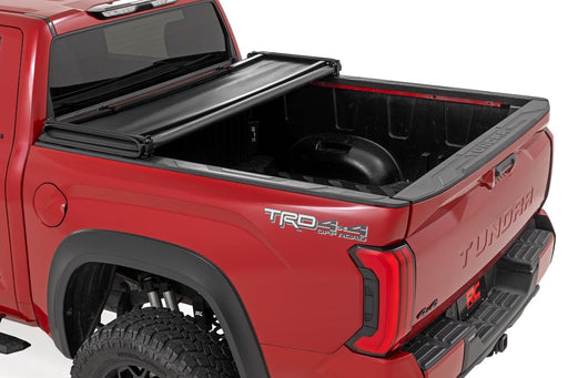 Rough Country Soft Tri - Fold Bed Cover for 2022 - 2026 Toyota Tundra - Recon Recovery