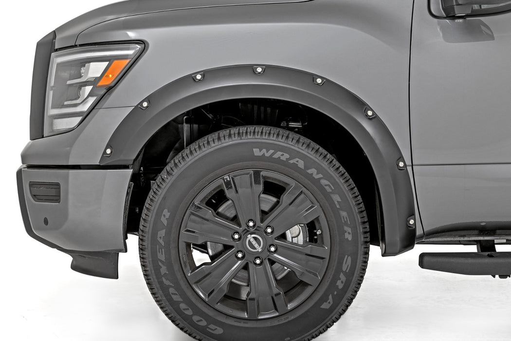 Rough Country Pocket Fender Flares for 2017 - 2024 Nissan Titan - Recon Recovery