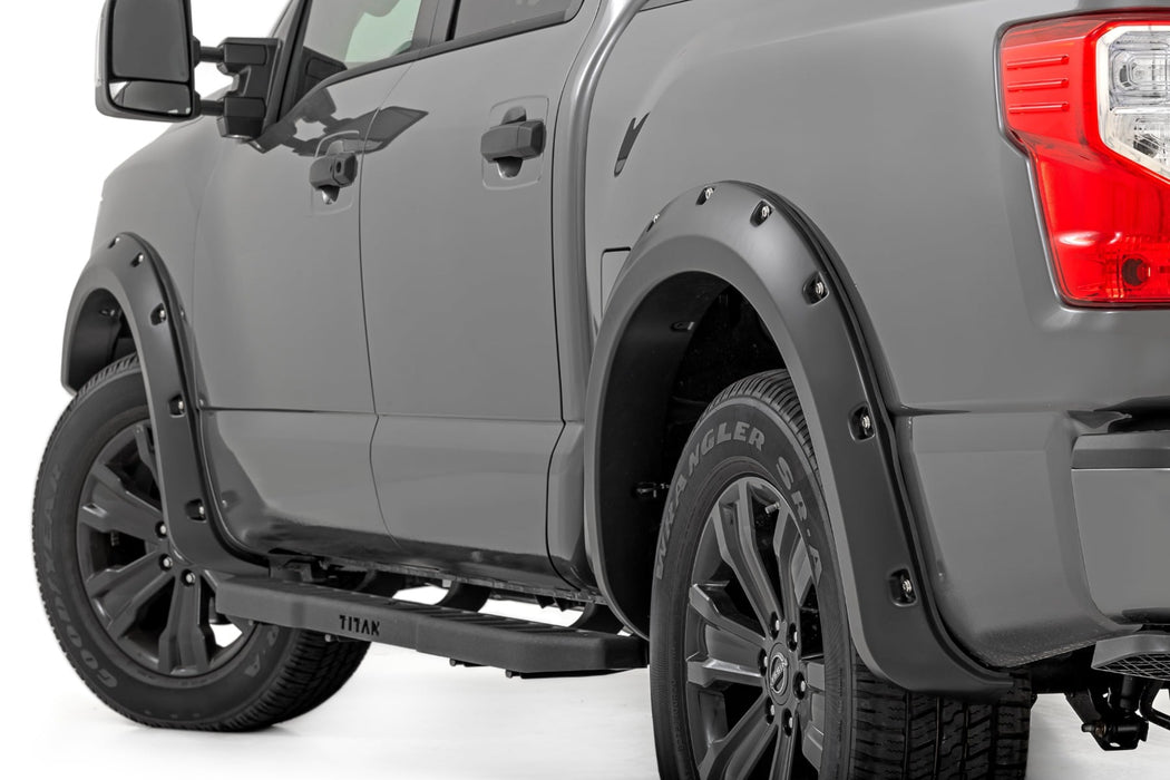 Rough Country Pocket Fender Flares for 2017 - 2024 Nissan Titan - Recon Recovery