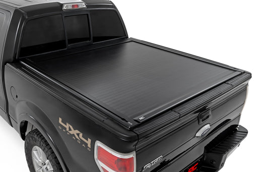 Rough Country Aluminum Powered Retractable Tonneau Bed Cover for 2009-2014 F-150 (5.5ft Bed) - Recon Recovery