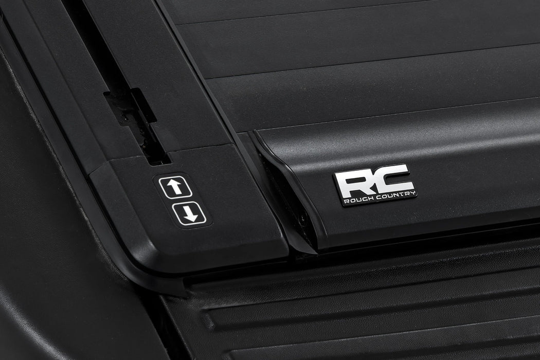 Rough Country Aluminum Powered Retractable Tonneau Bed Cover for 2009-2014 F-150 (5.5ft Bed)