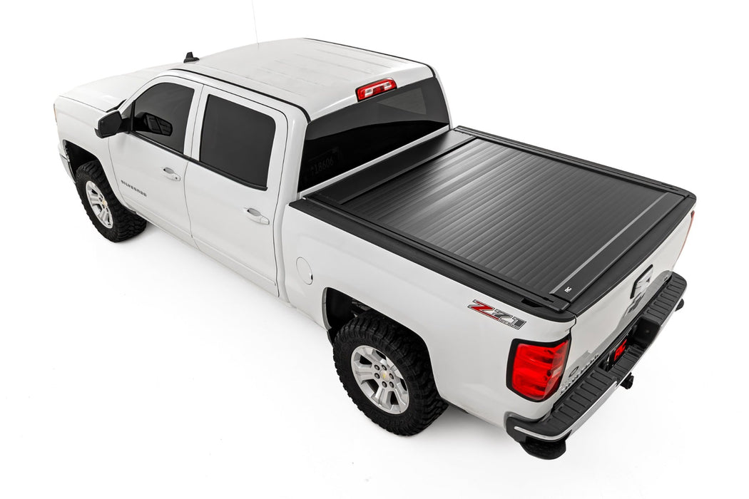 Rough Country Manual Retractable Bed Tonneau Cover for 2014-2018 GM Silverado & Sierra 1500