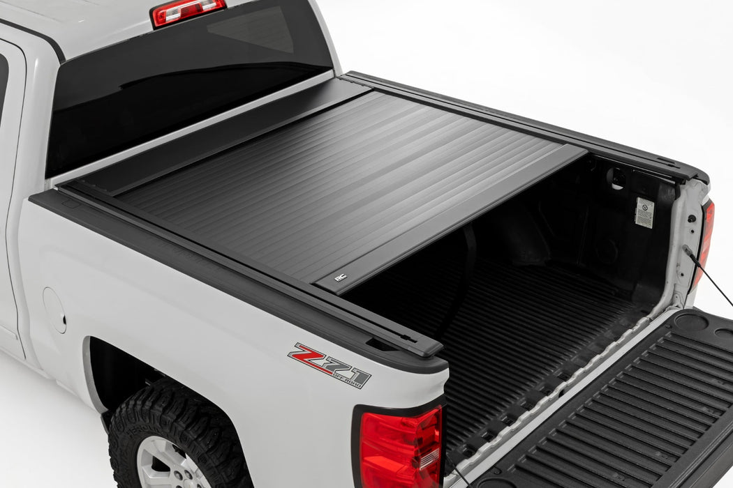 Rough Country Manual Retractable Bed Tonneau Cover for 2014-2018 GM Silverado & Sierra 1500