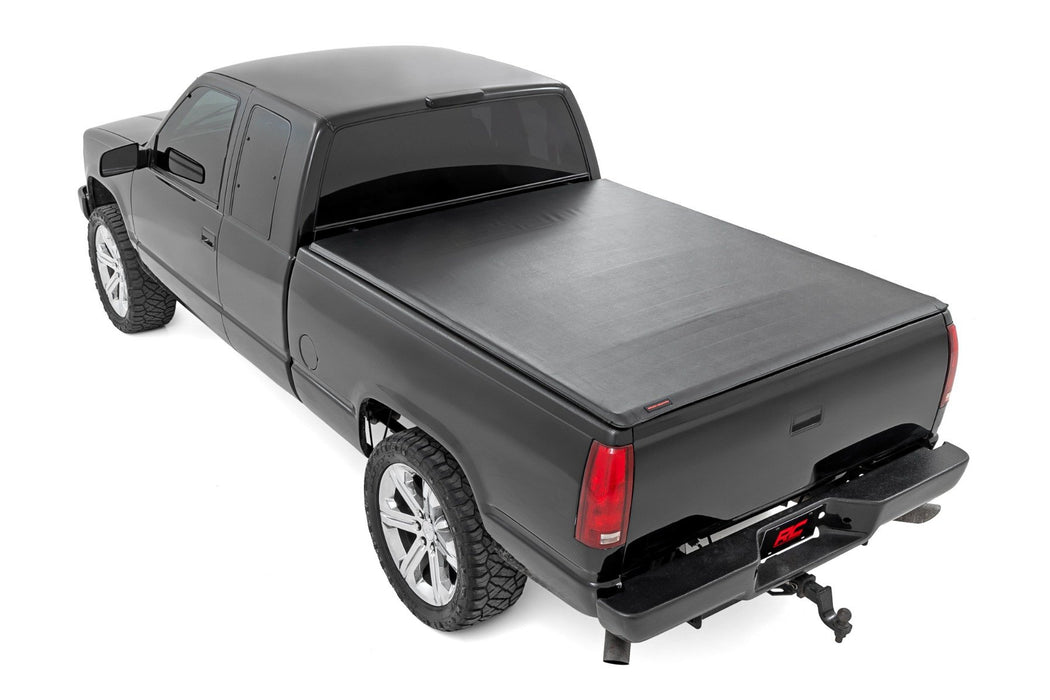 Rough Country Soft Roll up Tonneau Cover for 1988-2007 GM CK1500 Silverado Sierra 6.7' Bed