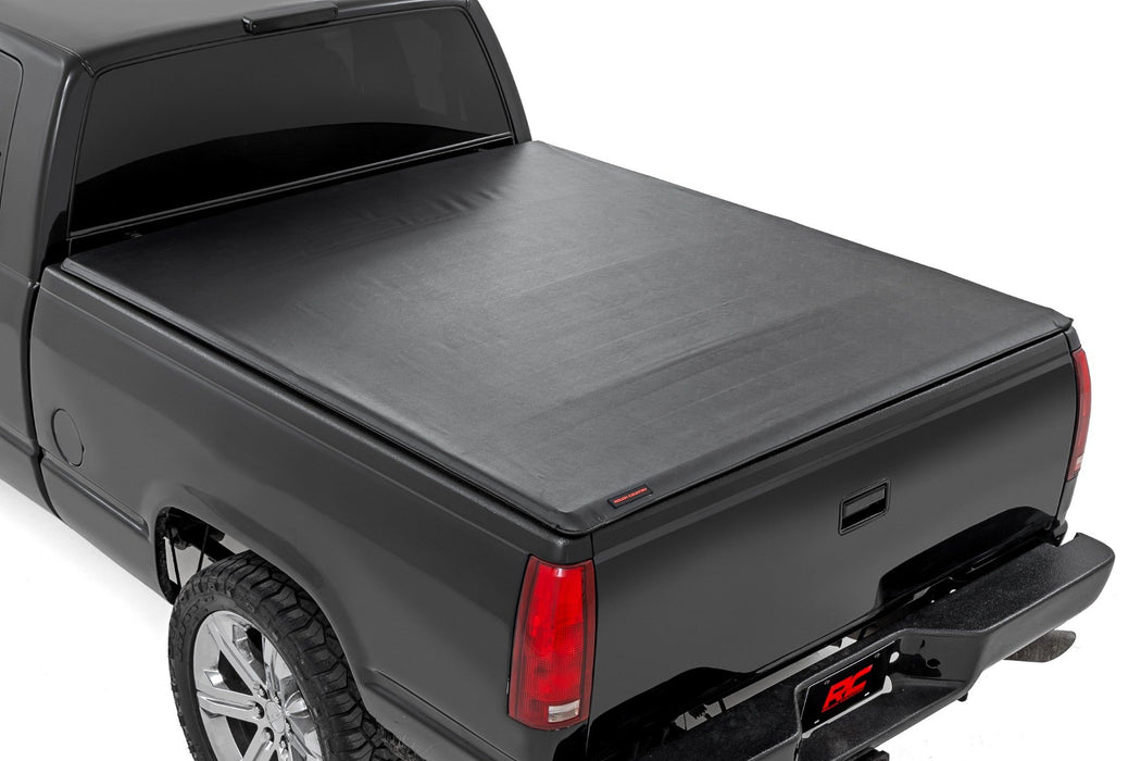 Rough Country Soft Roll up Tonneau Cover for 1988-2007 GM CK1500 Silverado Sierra 6.7' Bed