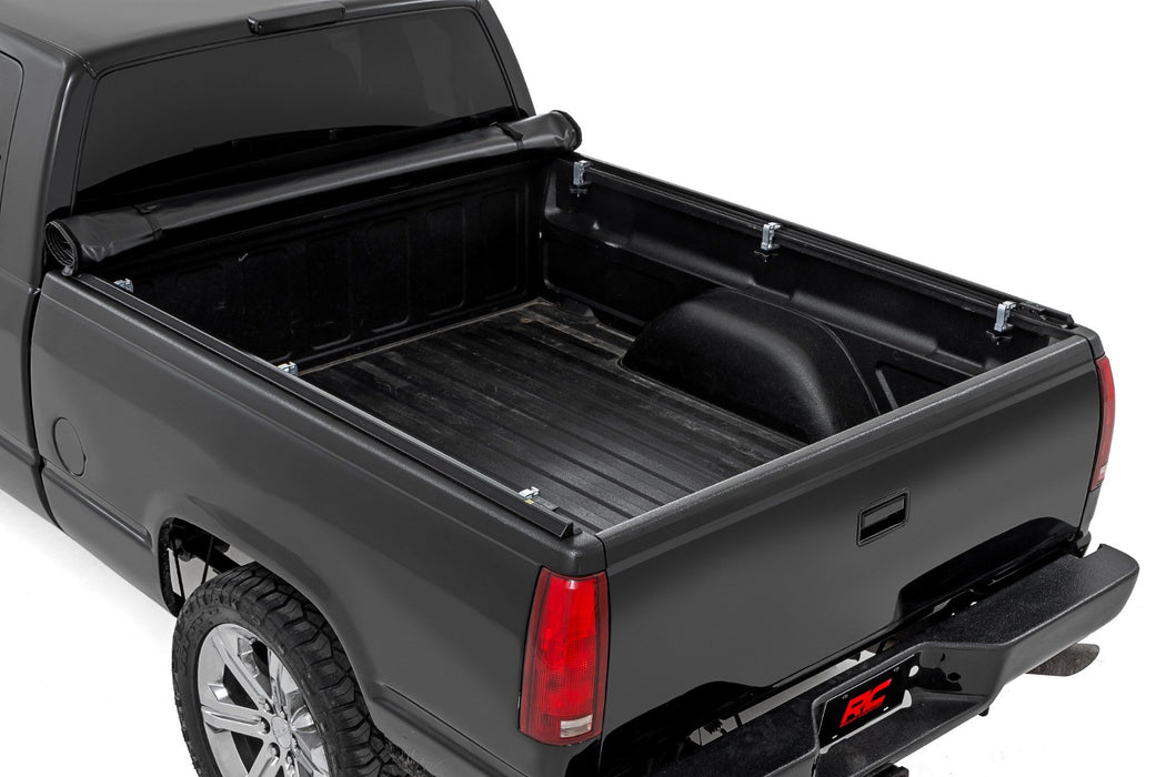 Rough Country Soft Roll up Tonneau Cover for 1988-2007 GM CK1500 Silverado Sierra 6.7' Bed