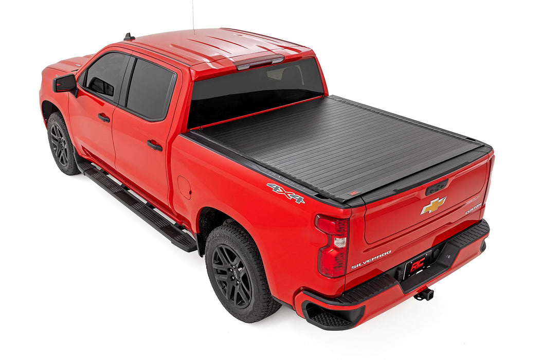 Rough Country Hard Roll Up Bed Cover for 2019 - 2026 Chevy/GMC Sierra 1500/Silverado 1500 - Recon Recovery