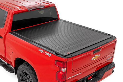 Rough Country Hard Roll Up Bed Cover for 2019 - 2026 Chevy/GMC Sierra 1500/Silverado 1500 - Recon Recovery