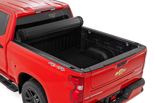 Rough Country Hard Roll Up Bed Cover for 2019 - 2026 Chevy/GMC Sierra 1500/Silverado 1500 - Recon Recovery