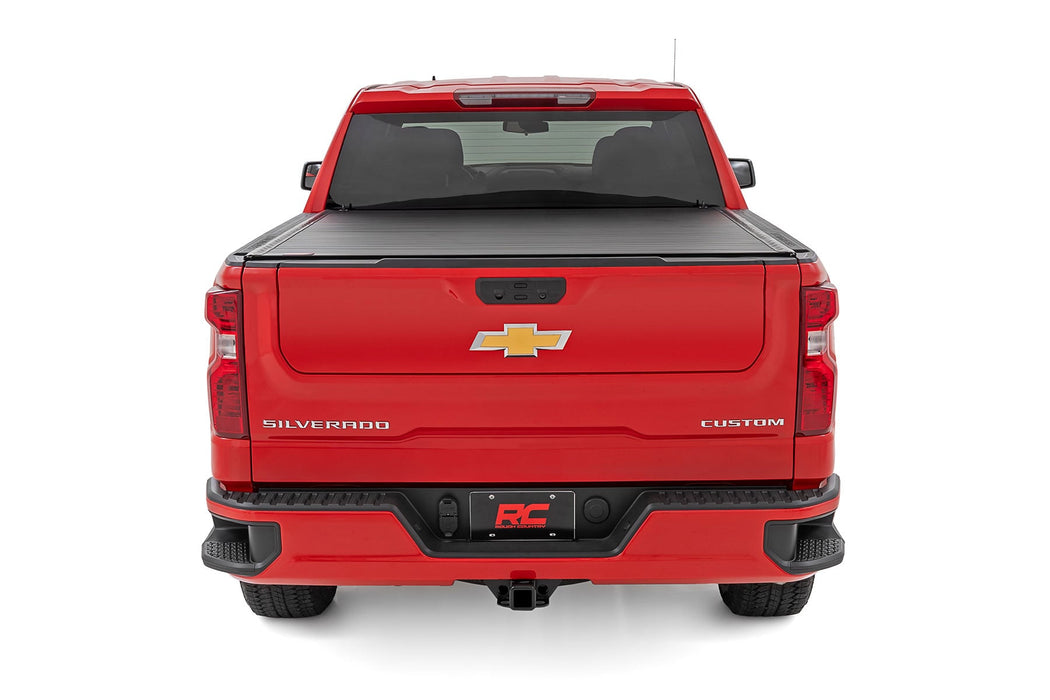 Rough Country Hard Roll Up Bed Cover for 2019 - 2026 Chevy/GMC Sierra 1500/Silverado 1500 - Recon Recovery