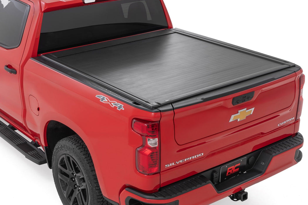 Rough Country Powered Electric Retractable Tonneau Cover for 19 - 26 Silverado Sierra - 5' 10" Bed - Recon Recovery