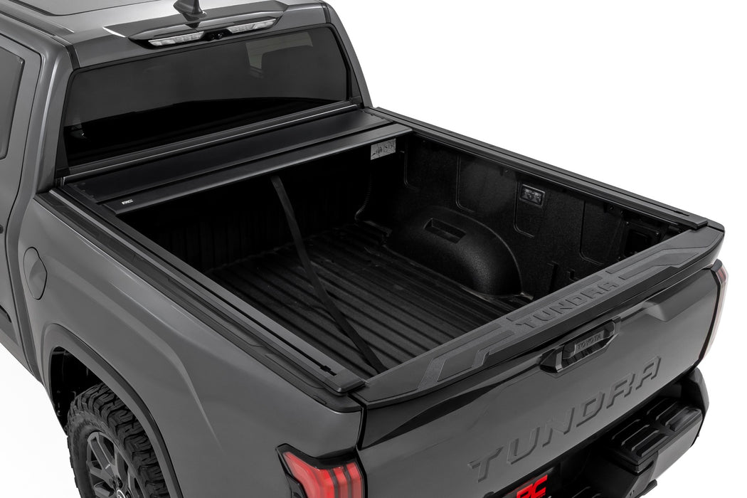Rough Country Manual Retractable Aluminum Tonneau Bed Cover for 2022-2026 Toyota Tundra