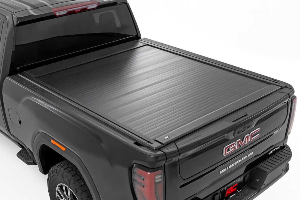 Rough Country Manual Retractable Bed Tonneau Cover for 2020-2026 GM Silverado & Sierra 2500HD 3500HD