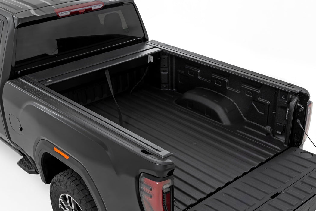 Rough Country Manual Retractable Bed Tonneau Cover for 2020-2026 GM Silverado & Sierra 2500HD 3500HD