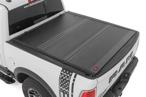 Rough Country Low Profile Tri Fold Aluminum Tonneau Cover for Dodge Ram 1500 2500 3500 (6' 4" Bed) - Recon Recovery
