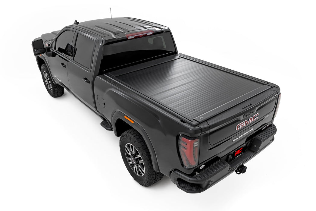 Rough Country Manual Retractable Bed Tonneau Cover for 2020-2026 GM Silverado & Sierra 2500HD 3500HD