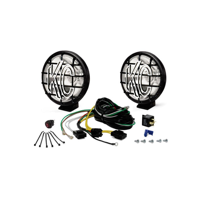 KC Hilites 6" Apollo Pro Halogen 100W Spot Beam (Pair) w/ Harness - Recon Recovery - Recon Recovery