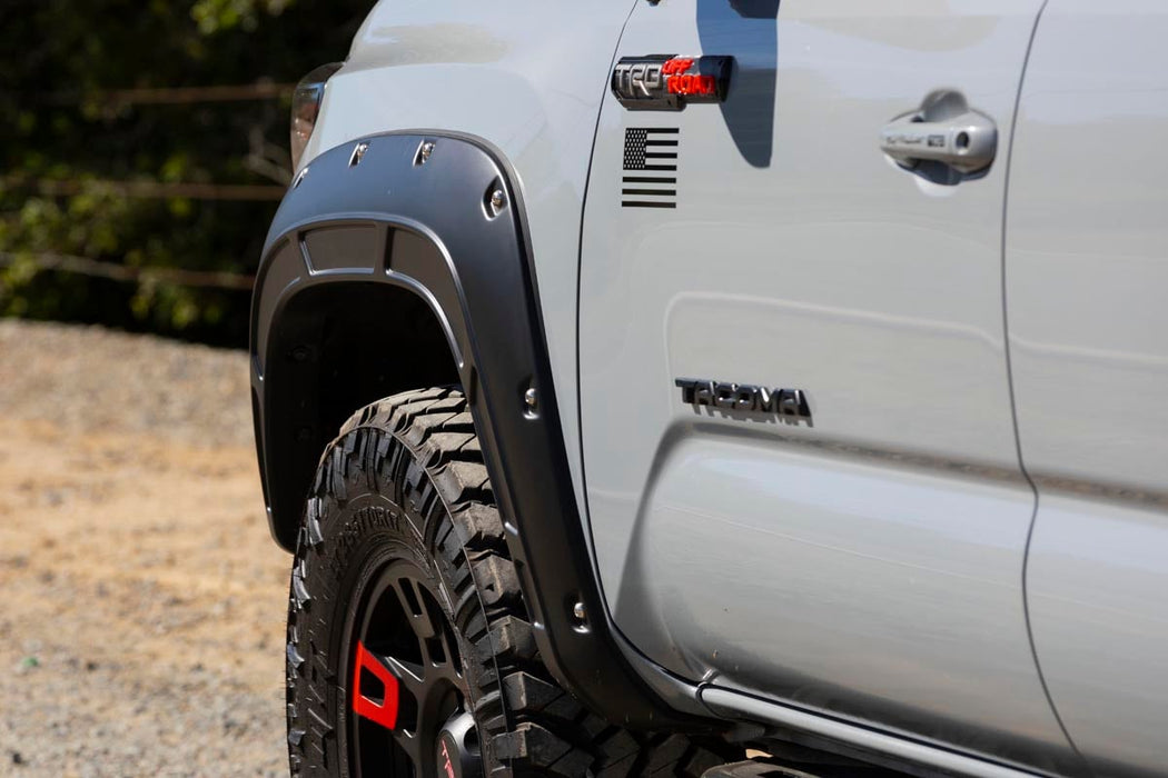 Rough Country Defender Fender Flares for 2016 - 2023 Toyota Tacoma - Recon Recovery