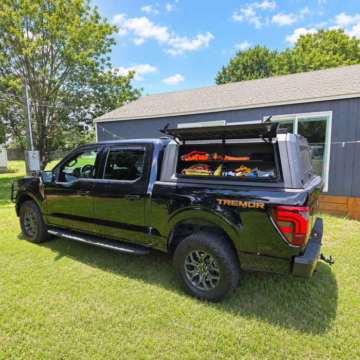 Openroad Aluminum Light Weight Truck Cap Bundle Deal - Bed Cap + Cross Bars + Storage Box