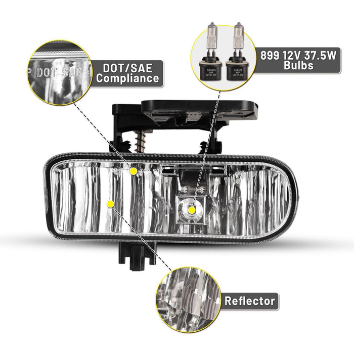 Winjet Fog Lights for 1999-2002 GMC Sierra 1500