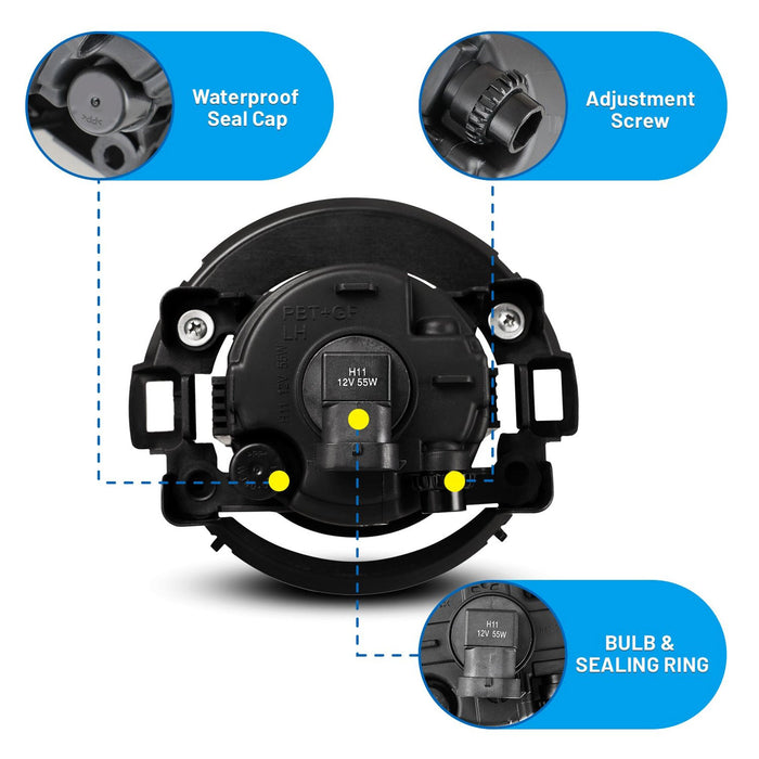 Winjet Fog Lights for 2005-2014 Nissan Xterra
