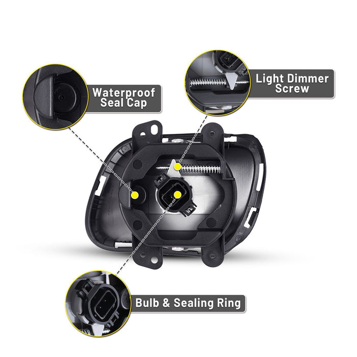 Winjet Fog Lights for 2014-2016 Jeep Cherokee