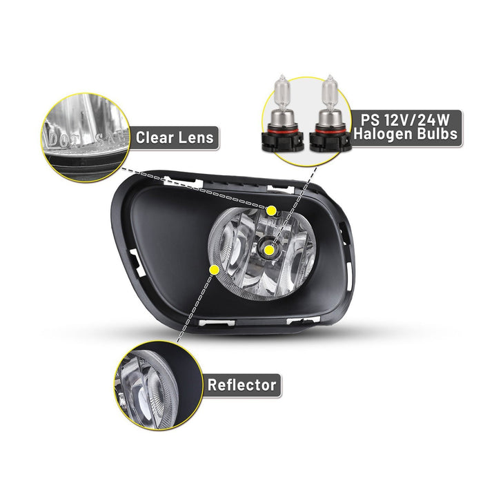 Winjet Fog Lights for 2014-2016 Jeep Cherokee