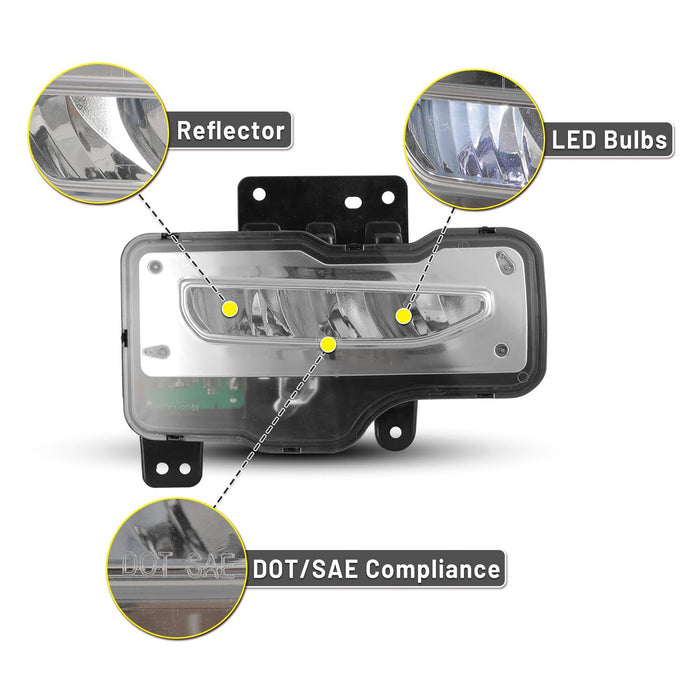 Winjet OE Style LED Fog Lights for 2016-2017 GMC Sierra 1500 - Recon Recovery