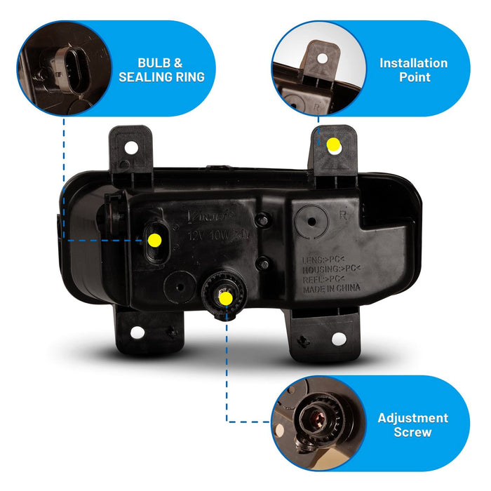 Winjet LED Fog Lights for 2019-2024 Ram 1500 - Recon Recovery