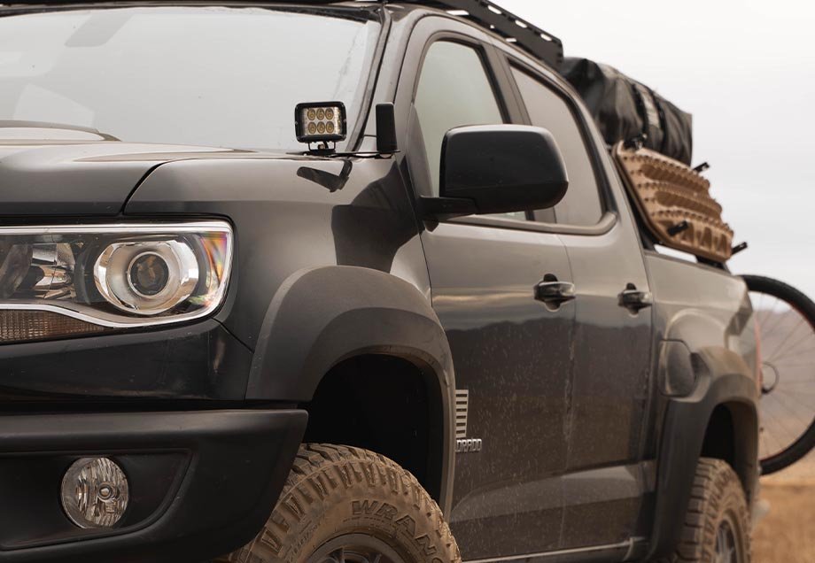 Low Profile Ditch Light Brackets Kit For 2015-2022 Chevy Colorado/Canyon - Recon Recovery