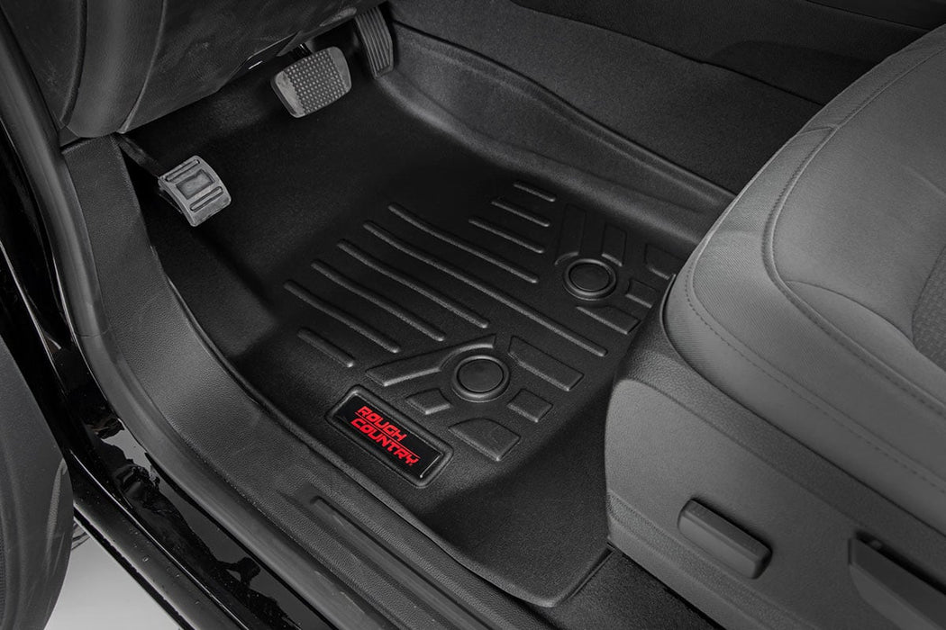 Rough Country Floor Mats | Front & Rear | Crew/Mega Cab | Ram 1500 2WD/4WD (2012 - 2018 & Classic) - Recon Recovery