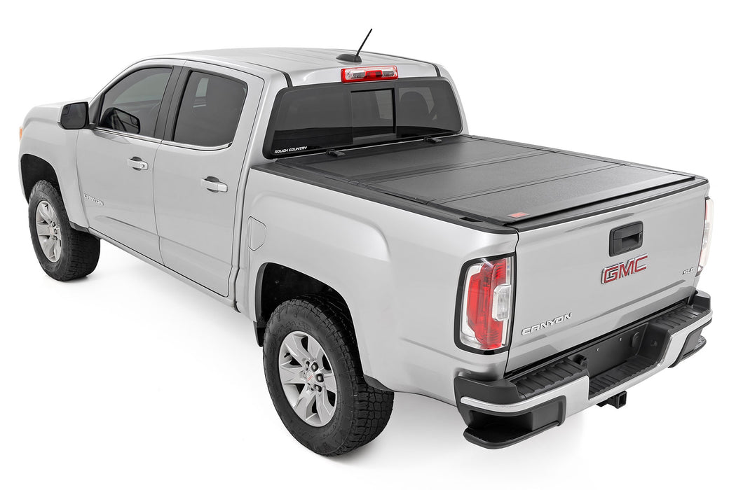 Rough Country Hard Tri - Fold Flip Up Bed Cover for 2015 - 2026 Chevy/GMC Canyon/Colorado - Recon Recovery