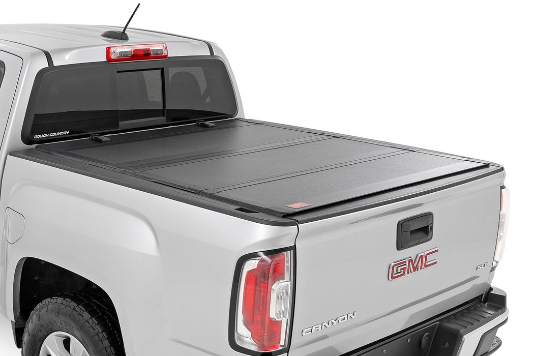 Rough Country Hard Tri - Fold Flip Up Bed Cover for 2015 - 2026 Chevy/GMC Canyon/Colorado - Recon Recovery