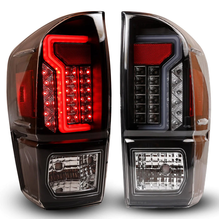 Renegade LED Tail Lights for 2016-2023 Toyota Tacoma (Black/Clear) - Recon Recovery