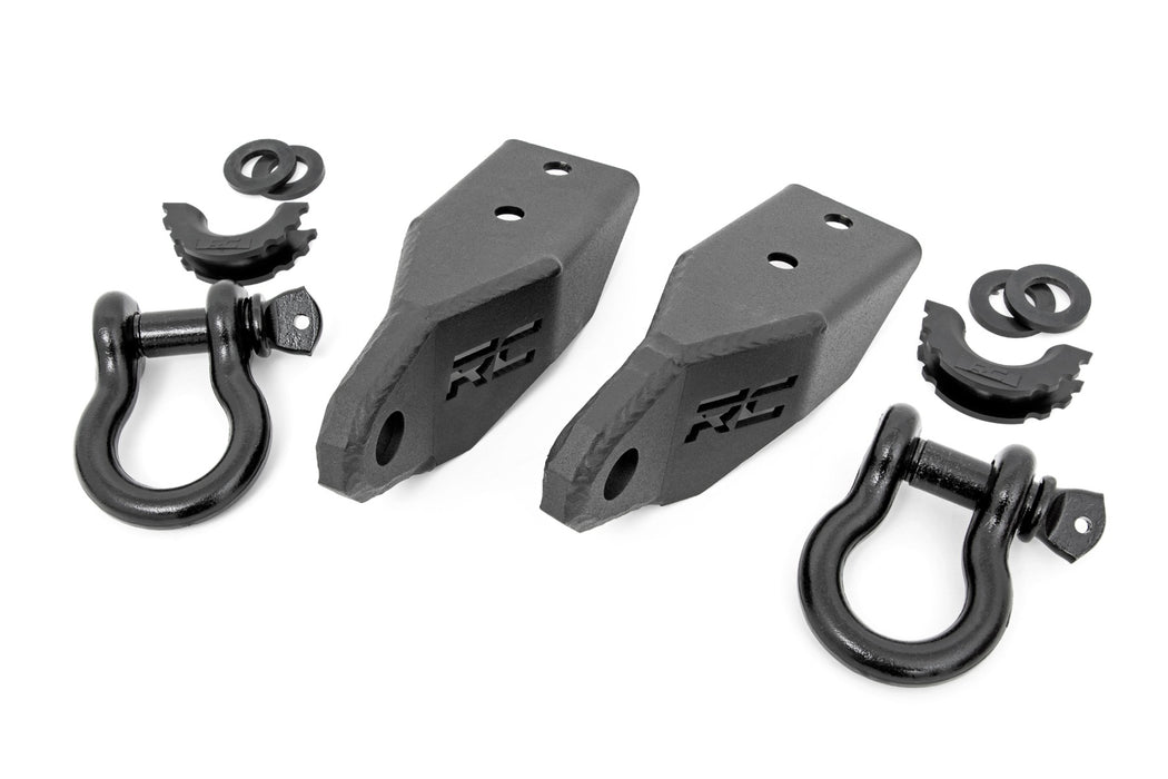Rough Country Tow Hook Brackets for 2007 - 2021 Toyota Tundra - Recon Recovery