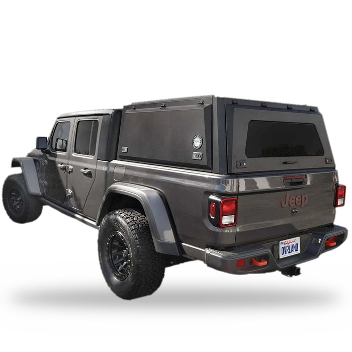 OVS Expedition Stainless Steel Truck Cap with Wing Doors For 2019-2027 Jeep Gladiator JT