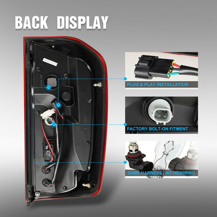 Renegade LED Tail Lights for 2014-2021 Toyota Tundra (Chrome/Red) - Recon Recovery