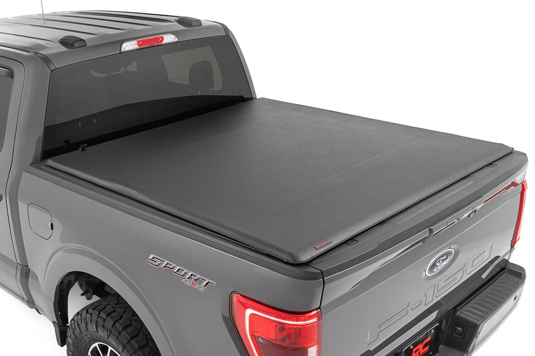 Rough Country Soft Roll Up Bed Cover for 2015 - 2026 Ford F - 150 & F - 150 Lightning/Raptor - Recon Recovery