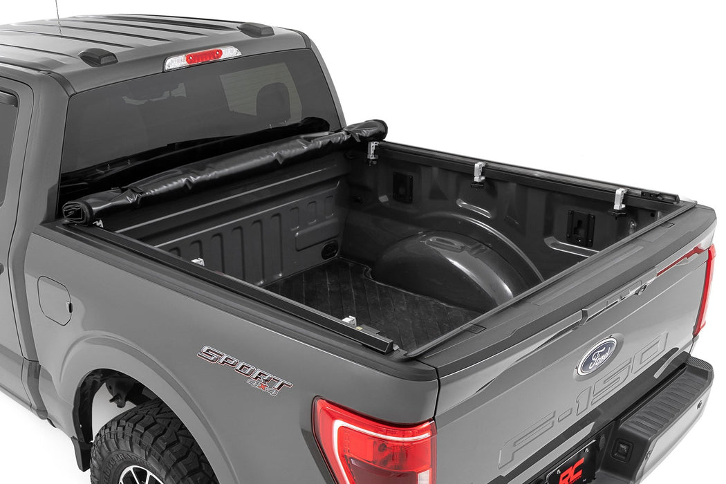 Rough Country Soft Roll Up Bed Cover for 2015 - 2026 Ford F - 150 & F - 150 Lightning/Raptor - Recon Recovery