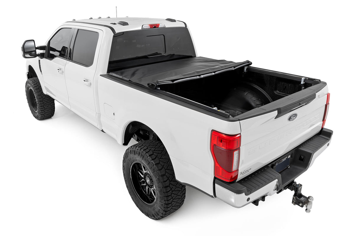 Rough Country 42517650 Soft Roll Up Tonneau Cover for 2017-2023 Ford F ...