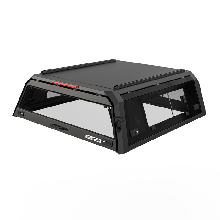 OPENROAD Bolt On Bed Cap with Sliding Side and Front Windows for 2019+ Jeep Gladiator JT