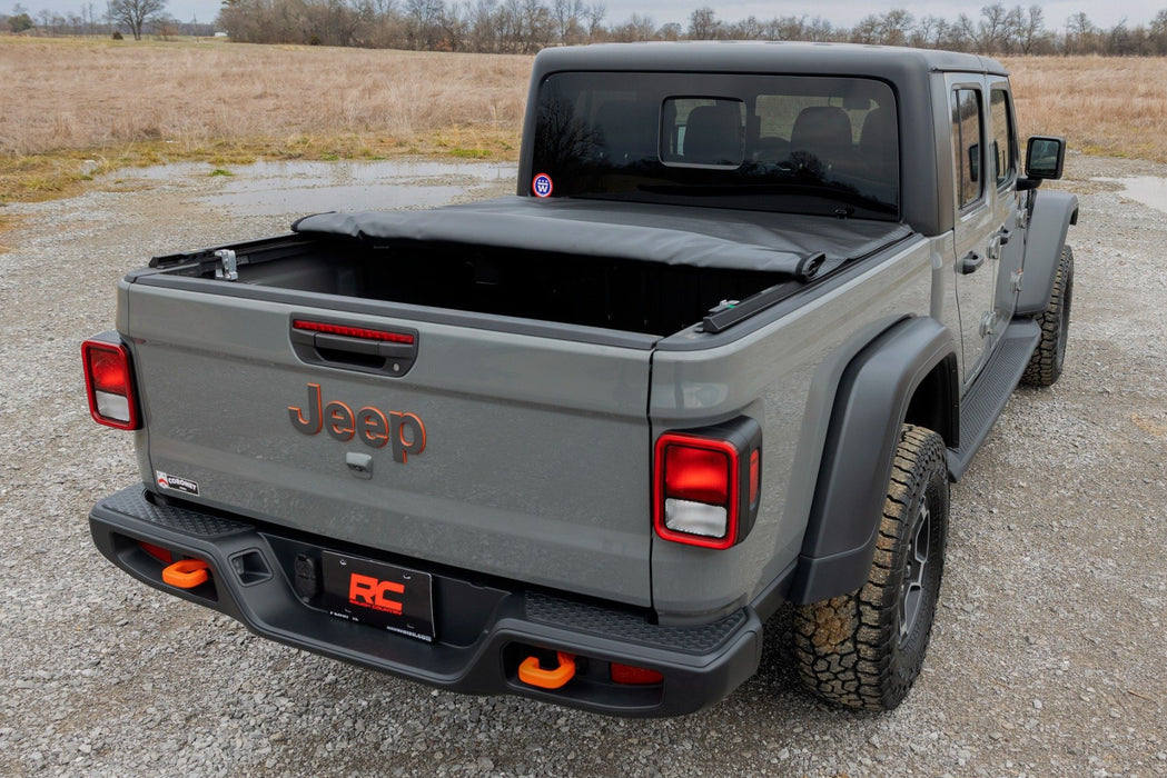 Rough Country Soft Roll Up Tonneau Cover for 2020-2024 Jeep Gladiator JT - Recon Recovery