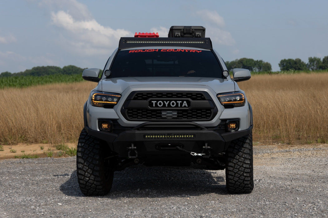 Rough Country LED FOG Light Kit with Amber DRL For 2016-2022 Toyota Tacoma - With Harness