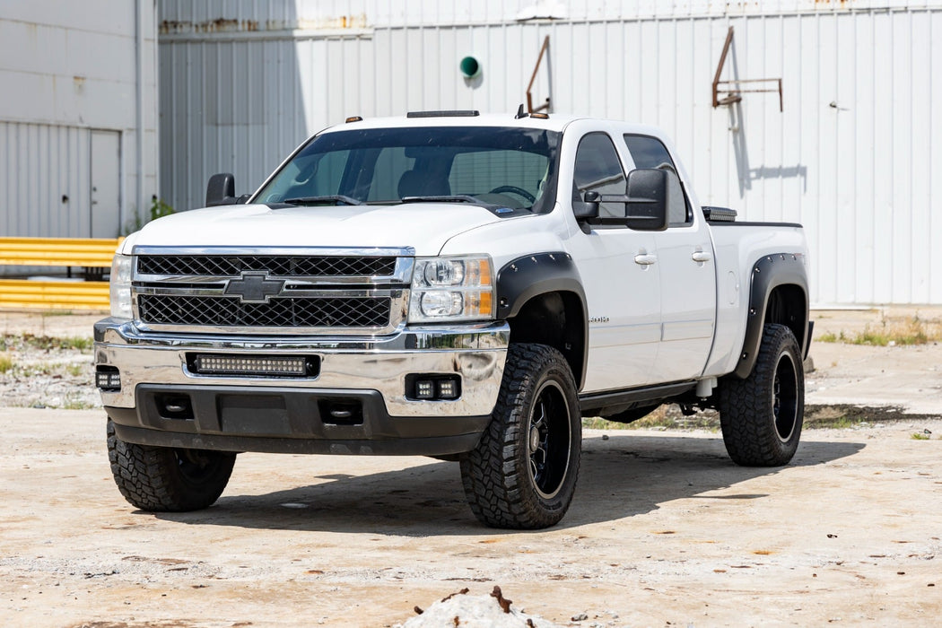 Rough Country Pocket Fender Flares for 2007 - 2014 Chevy Silverado 1500 & 2500HD/3500HD - Recon Recovery