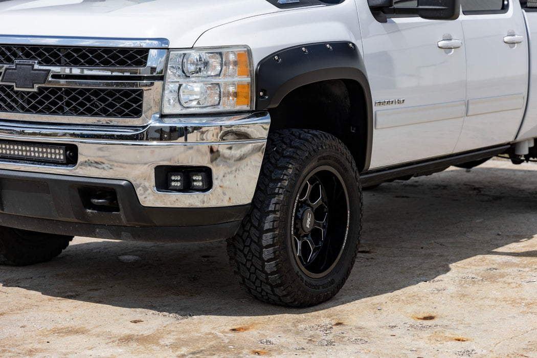 Rough Country Pocket Fender Flares for 2007 - 2014 Chevy Silverado 1500 & 2500HD/3500HD - Recon Recovery