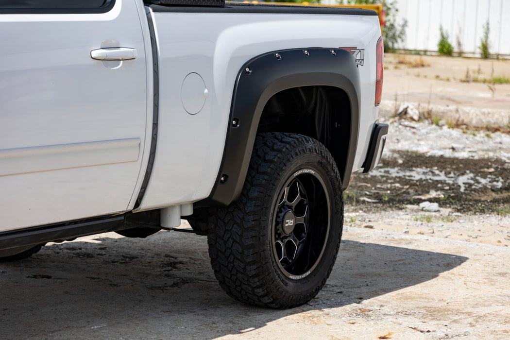 Rough Country Pocket Fender Flares for 2007 - 2014 Chevy Silverado 1500 & 2500HD/3500HD - Recon Recovery