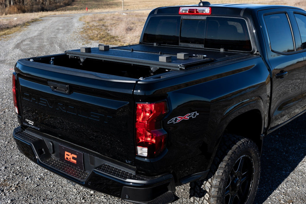 Rough Country Hard Fold Low Profile Aluminum 5' Bed Tonneau Cover for 15-22 Colorado Canyon