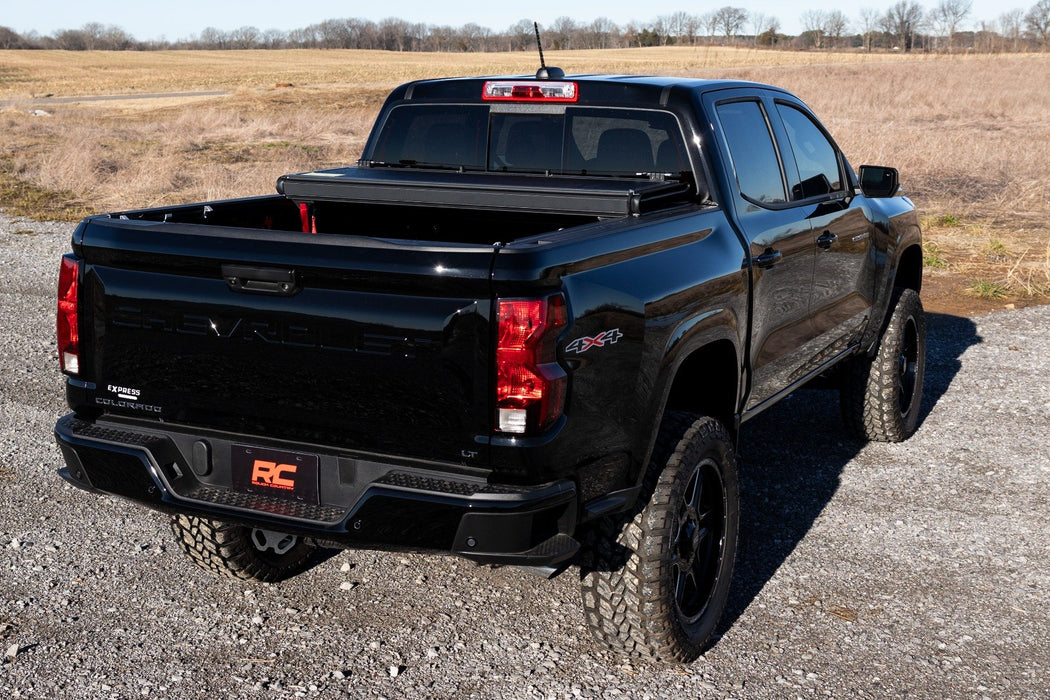 Rough Country Hard Fold Low Profile Aluminum 5' Bed Tonneau Cover for 15-22 Colorado Canyon