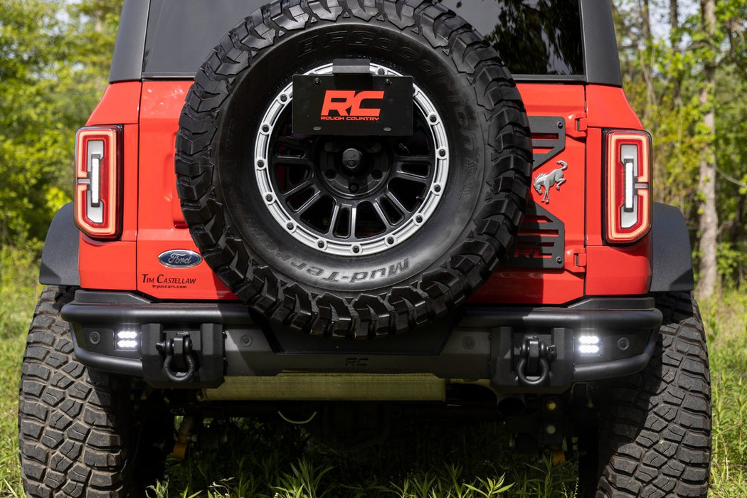 Rough Country High Clearence Tubular Rear Bumper for 21-24 Ford Bronco - Recon Recovery